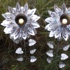 Ex Lg Stainless Flowers Yard Art